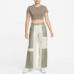 Nike Air Jordan Faux Leather Two-Tone Women's Pants